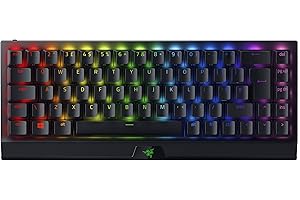 Razer BlackWidow V3 Mini HyperSpeed (Yellow Switch) - Wireless 65% Mechanical Gaming Keyboard (Silent Mechanical Switches, Bluetooth, USB-C, Stealth Pudding Keycaps) QWERTY UK Layout | Black