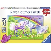 Ravensburger 2x24 Par&ccedil;alı Puzzle G&ouml;kkuşağı Atları