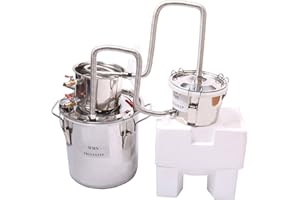 Fayelong Nuovo DIY CASA 3 Pentole Alambicco Distillatore Distillazione Temperatura Serpentina Acqua Alcol Vino Oli Essenziali Completo Kit di Birra