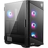 MSI MPG Velox 100R Boîtier PC Gaming Noir 4 Ventilateurs ARGB 120 mm, synchronisation Mystic Light, USB Type-C, 2 panneaux en