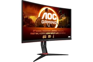 AOC Gaming C27G4ZXE - Moniteur incurvé FHD 27 Pouces, 280 Hz, 1ms, HDR10, FreeSync Premium (1920x1080, HDMI, DisplayPort) Noir/Gris