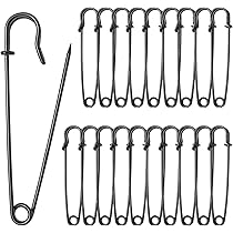 Sibba 20 Stück Große Sicherheitsnadeln Stahl-Feststellnadeln Robuste