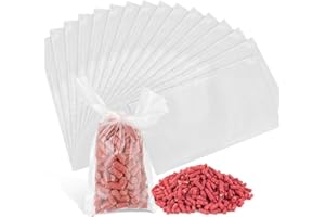 Dbuwqips 200 Stück PVA Beutel Angeln PVA Beutel Kod Tüten PVA+Sack PVA Sack PVA Bags Karpfenangeln Köderbeutel zum Auflösen von Fischködern, Pelletködern, Karpfenködern