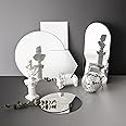 Exzycke 12PCS Arcylic Reflection Mirror Product Photography Background Props Waterproof Props for Photoshoot (Silver)