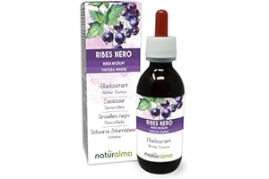 Ribes nero (Ribes nigrum) foglie e frutti Tintura Madre analcoolica Naturalma - Estratto liquido gocce 120 ml - Integratore alimentare - Vegano