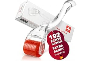 ‎SKINFUTURE skinFUTURE Microneedling Roller – Dermaroller Haare & Bart – 192 echte Einzelnadeln Edelstahl – 0,75mm für Gesicht & Kopfhaut – Profi Dermaroller Tool