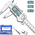 Kynup Digital Vernier Caliper, 150mm Caliper with Stainless Steel, Inch Millimeter Fraction Conversion, Measuring Tools Calipers Gauge with Large LCD Screen (6 Inch)