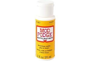 Mod Podge Matte Water Base Sealer/Glue And Finish, White, 2 oz, 3.4 x 3.4 x 10 cm