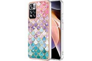 XINYEXIN Funda para Xiaomi Redmi Note 11s 5G Case Mujer Vistoso Glitter Diseño Patrón Mármol Colorido, Suave TPU Antigolpes Protección Carcasa - 4