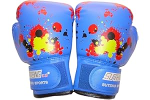 GEKLOK 1 par de guantes de boxeo para niños, para niños de 2 a 11 años, guantes de boxeo de poliuretano para entrenamiento de kickboxing, saco de boxeo y almohadillas de enfoque