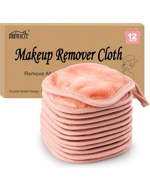Pinowu Mikrofaser Make-up Entferner Tücher – 4 Stück, Waschbar & Wiederverwendbar | 20x20 Cm, Chemikalienfrei