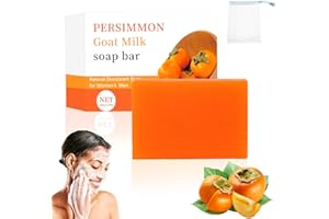 OURDORT Jabón de Caqui, Jabón Natural de Caqui, para la Limpieza y el Cuidado de la Piel del Rostro y el Cuerpo