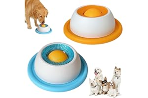 2pcs Lick Bowl für Hunde, Nassfutter Lick Pad mit Saugnapfbecher, Hundelickspielzeug, Leckt Futternapf mit Integrierter Drehkugel, Leck Tablett für Haustiere mit Rollball für Gelangweilte Hunde Katzen