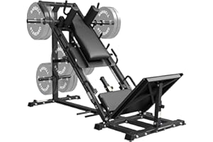 ZERELEK Leg Press Hack Squat Machine Combo, Leg Press Machine with Linear Bearing, Squat Machine for Hack Squat, 45-Degree 2-In-1 Leg Exercise Equipment for Multi Gym