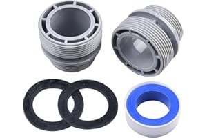 EpheyFIF 4560 Kit d'adaptateurs de conversion de tuyau pour Intex de 40 mm à 3,8 cm, kit de conversion pour connecteur de tuyau de piscine Intex, pompe de piscine, filtre à sable (2 adaptateurs + 1