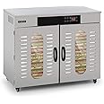 Klarstein Master Jerky 500 Pro Automatic Dehydrator - Professional/Gastronomy, With 32 Levels, 3000 W, Capacity: 4.86 m², Thermostat: 40-90 ° C, 32-48 kg Fruit/Vegetables, Stainless Housing