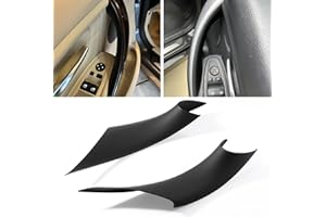 GEARCELL Front Interior Door Handle Covers Compatible with BMW 3 Series 4 Series F30/F31/F34/F80 F32/F33/F36, Inside Driver Side and Front Row Passenger Door Pull Handle Covers (Black), Set of 2