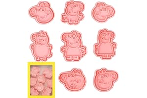 WAYXMAX Plätzchen Ausstecher Für Schwein,8 StüCk Ausstechformen Pig Keksausstecher Schwein Pink, Für Keksteig, Gebäck, Donut, Fondant, Sugarcraft, DIY