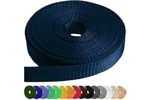 TECEUM 38 mm Webbing – Navy Blue – 23 m – Strong Webbing for Climbing Outdoors Indoors Crafting DIY (1.5” 25y)