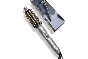 UKLISS Thermal Brush, Spazzola Termica Da 32 mm, Spazzola Lisciante per Capell 3 in 1 Da Spazzola Arricciacapelli, Thermal Brush, Pettine. Display Digitale Ferro Spazzola Riscaldata a Lcd,