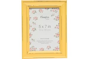 Hampton Frames PALOMA PAL301957Y - Cornice portafoto in vetro giallo, 5 x 7 (13 x 18 cm)