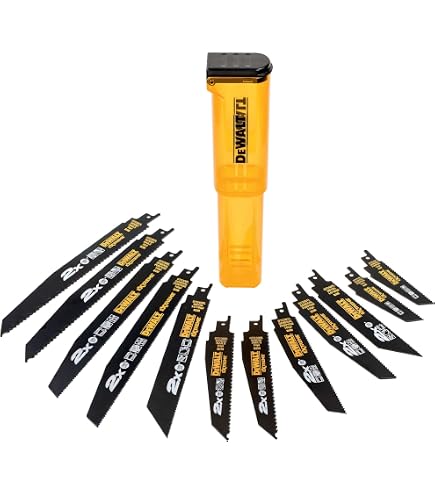 DeWalt DT2406-QZ Jigsaw Blade Set - 5 Pack, 203mm (8"), 2 TPI, For Wood & Metal Cutting