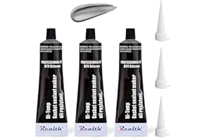 Realth Silicone Gasket Joint Maker 3 Pièce Haute température RTV 3,53 onces Gris Ultra résistant à l'huile Joint de Bride Haute résistance pour la réparation de Motos Automobiles (SG413)