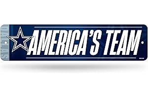 Rico Industries NFL Football Dallas Cowboys Metall-Straßenschild 10,2 x 38,1 cm, Heimdekoration – Schlafzimmer – Büro – Männerhöhle