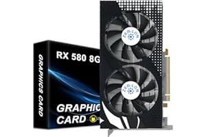 ZER-LON Radeon RX 580 Graphic Cards, 8GB 256Bit 2048SP GDDR5 1284/7000MHz, DP HDM DVI-Output, PCI Express 3.0 with Dual Fan for Office and PC Gaming