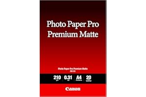 Canon Papier fotograficzny PM-101 Premium matowy - DIN A4, 20 arkuszy (210 g/m²) do drukarek atramentowych, A4 / 20 stron, 8657B005