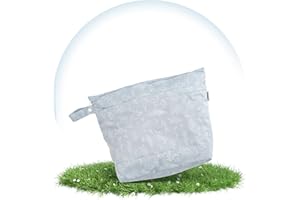 Hinzling Wetbag (Botanical Graphite Duo) – 2 in 1 Nasstasche für saubere und dreckige Stoffwindeln – Nachhaltige Wetbags aus recyceltem Polyester – Wetbag für Kindergarten und Unterwegs
