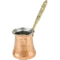 Türkische Kaffeekanne: Kupferne Cezve-Kaffeekanne für türkischen Kaffee | Ibrik arabische Kaffeekanne für den Herd mit…