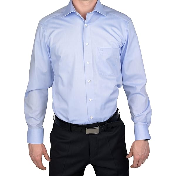 Marvelis Heren Businesshemd met korte mouwen, Non-Iron, Comfort Fit, Chambray, New Kent, 46