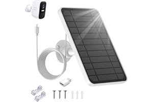 TYEYOBER 5V 4W Solar Panel for Eufycam, eufycam Security Camera Solar Panel Charger Compatible with Eufy 2C/Eufy 2C Pro,Eufy 2/2 Pro,Eufycam E20/E40, with 360° Adjustment Mount and 9.8ft Charging Cord