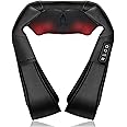 Medcursor Neck Massager with Heat, Deep Tissue Shiatsu Massager, 3D Kneading Shoulder and Back Massage Pillow for Pain Relief, Suitable for Home, Office (Black)
