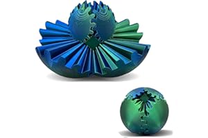 LUGIRLRE Gear Ball Fidget,3D Printed Gear Ball Gear Sphere Puzzle Cube Fidget Toy,GearSphere - The Steampunk Whirling Wonder Fidget Gear Ball,Helix Screw Fidget Toy for Stress and Anxiety Relief