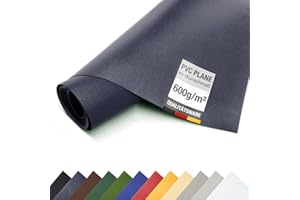 ANKO PLANEN (3m breit) Abdeckplane aus LKW Planenstoff 600g/m² - Meterware ohne Ösen, Gewebeplane PVC Plane Schutzplane Industrie (Anthrazit RAL7016)