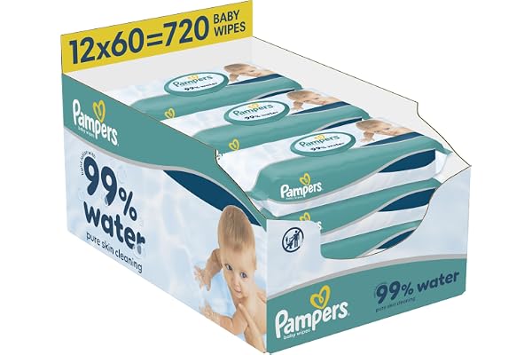 Pampers 99% Water Baby Wipes Plastic Free 720