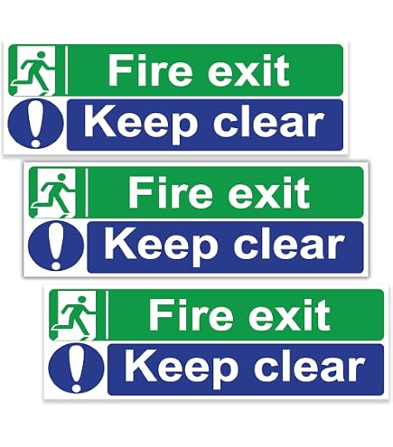 SA397: in emergency push bar to open - Viking Signs