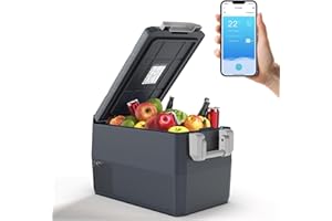 UKKISO 30L Ghiaccio Elettrico a Compressione,12V Frigorifero da Auto -20℃ a 20℃ Frigo Campeggio, Portatile Congelatore e Frigorifero per Auto, Casa, Dormitorio, Camion, Barca, Campeggio