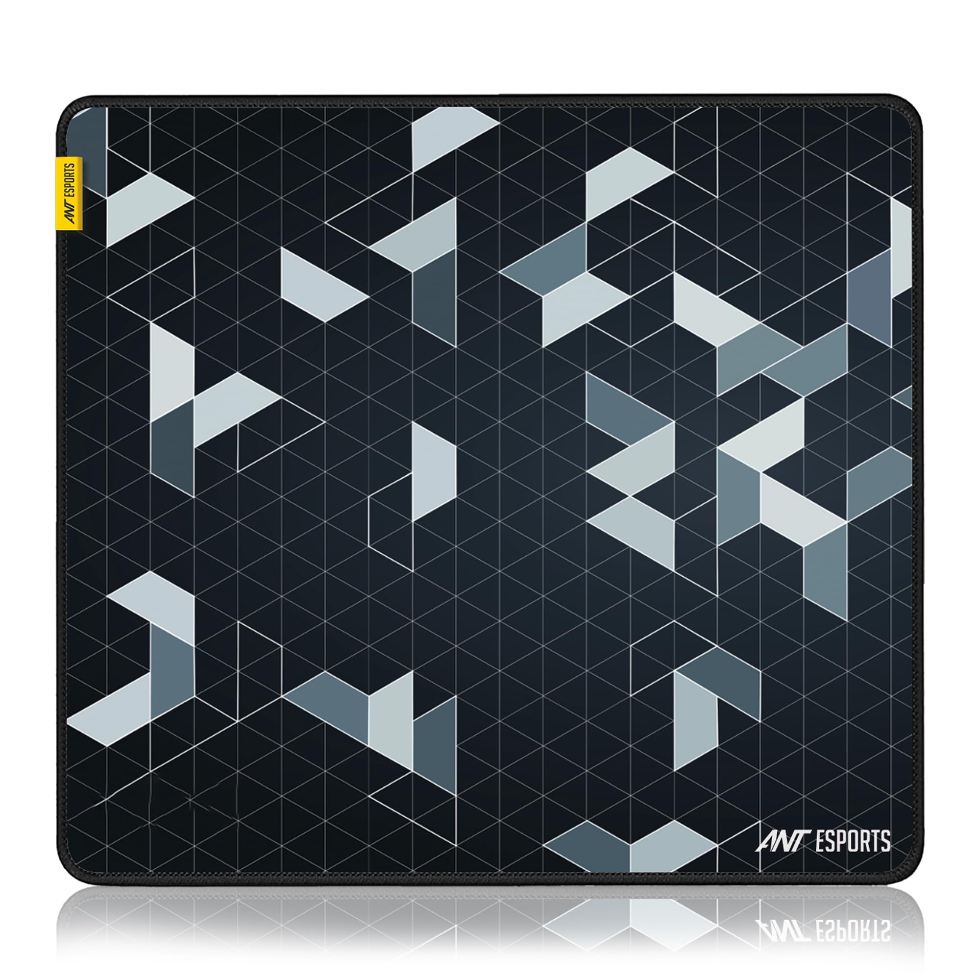 Ant Esports Prism Mouse Pad with Anti-fray Stitching, Waterproof Surface & Non-Slip Rubber Base with Stitched Edges Gaming Mouse Mat for Laptop, Compa