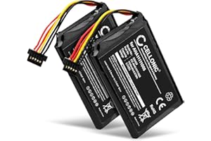 CELLONIC, Navegación Batería, Compatible con Tomtom Go 5000, Go 6000, Go 6200 (1100mAh, 3.7V) 2 Unidades