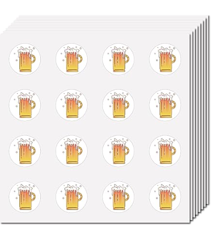50 Stück Bier & Whiskey Vinyl Aufkleber Set – Verschiedene Flaschen-Motive, Robuste PVC Decals