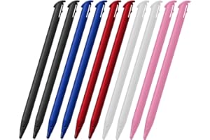 DelTex® 10 x Stylus Touch Pen For New Nintendo 3DS XL LL Black, White, Pink, Red, Blue (New 3DS XL, Mix)