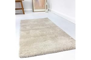wecon home Kuschelig weicher Esprit Hochflor Teppich, bestens geeignet fürs Wohnzimmer, Schlafzimmer und Kinderzimmer RELAXX (70 x 140 cm, beige)
