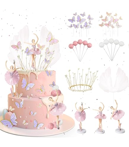 Ballerina Geburtstagsgirlande - 3-teiliges Set In Rosa Für Prinzessinnen-Partys