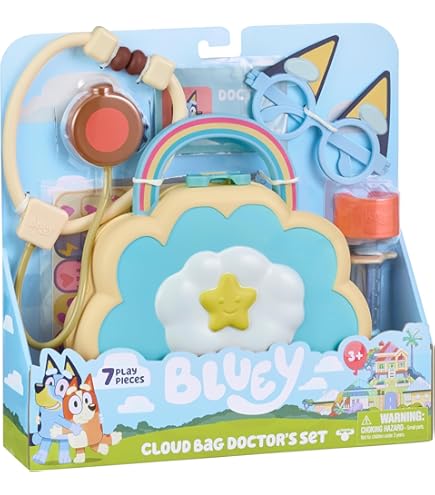 Kit Médical Bluey Pour Enfants - Plus De 10 Accessoires Avec étui Rigide - Jeu De Rôle éducatif - Dès 3 Ans