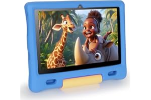 ZIBATIS 10 Inch Kids Tablet, Android 14, Octa Core Processor, 16GB RAM, 128GB ROM, 1TB TF, 5000mAh Battery, WiFi, Bluetooth, Type-C, 8+5MP Dual Camera (Blue)