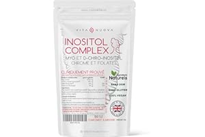 VITA NUOVA Myo et D Chiro Inositol avec Folate et Chrome - SOPK/PCOS - Sans Additifs