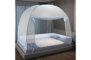 Moskitonetz Bett, Faltbares Moskitonetz Bett, Tragbares Moskitonetz Reise, Doppeltür Pop up Moskitonetz, Großes Moskitonetz B